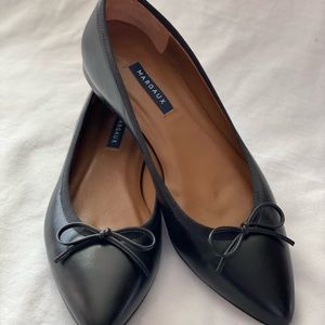 Black leather ‘The Pointe’ flats by Margaux.  Size 40 (9.5 in US).